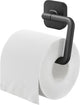 Tiger carv - wc rolhouder zonder klep - toiletrolhouder - zonder boren - boren of lijmen - zwart