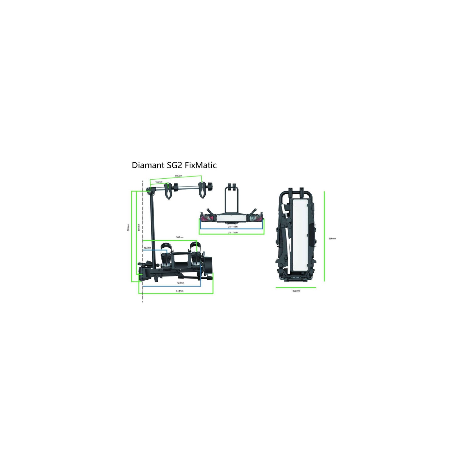 Pro-user fietsendrager diamant sg2 fixmatic