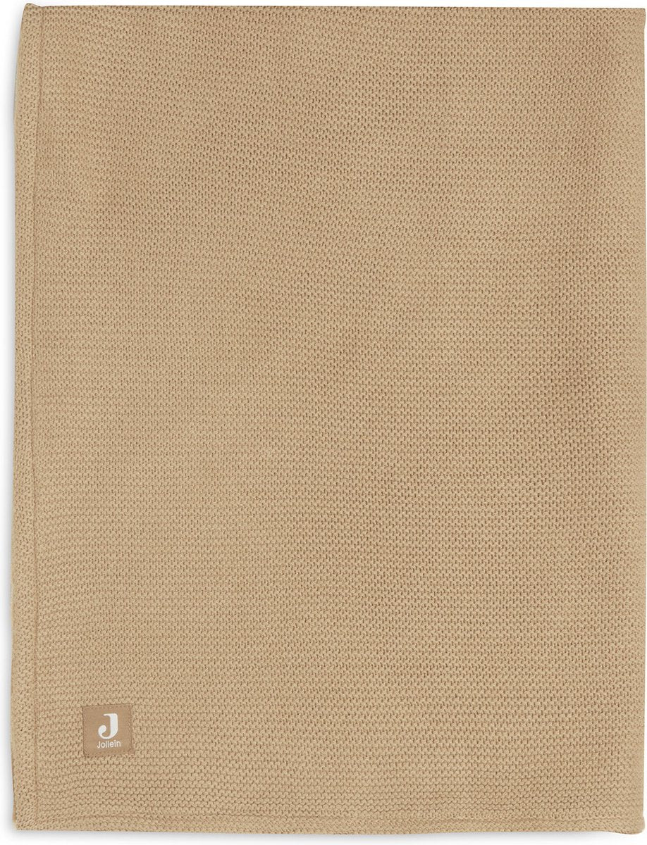 Jollein deken ledikant 100x150cm basic knit biscuit fleece