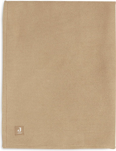 Jollein baby deken ledikant 100x150cm basic knit - biscuit fleece