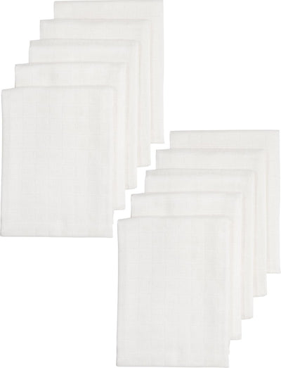Meyco baby uni hydrofiele doeken - 10-pack - white - 70x70cm