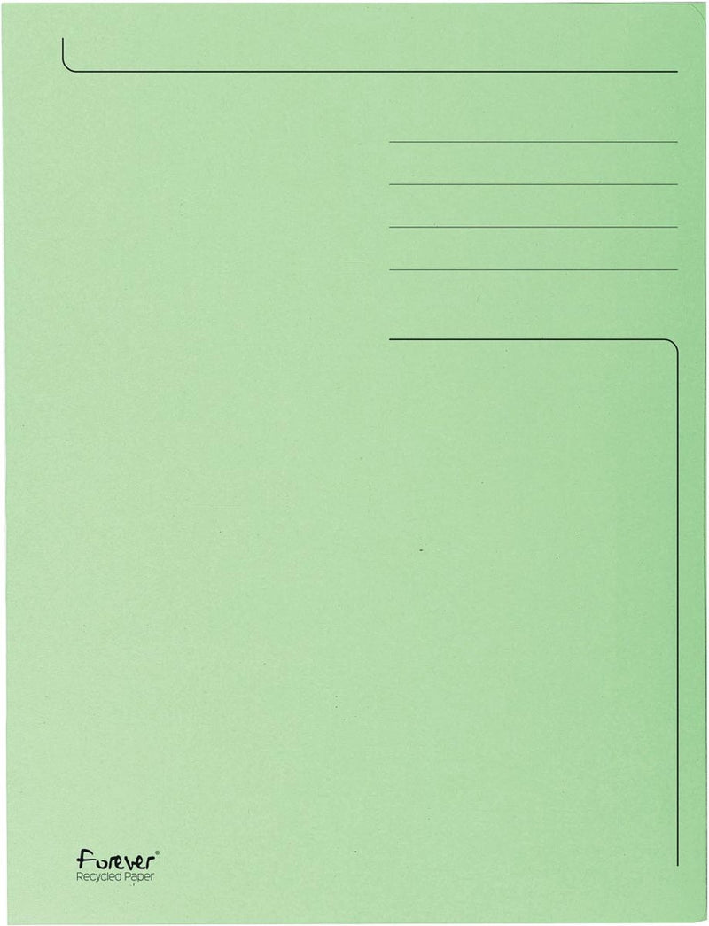 Exacompta 50x forever® bedrukte map met 3 kleppen - 280gm2 - 24x32 cm voor a4 - grasgroen - 448013e