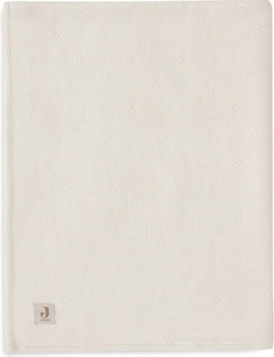 Jollein - deken ledikant 100x150cm - dekentje baby - cosy knit ivory velvet