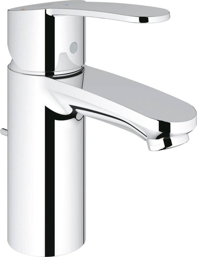 Grohe eurostyle cosmopolitan wastafelkraan - standaard uitloop - met trek-waste - chroom - waterbesparend