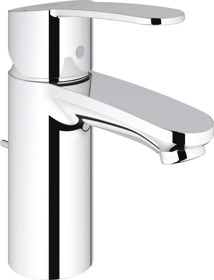 Grohe eurostyle cosmopolitan wastafelkraan - standaard uitloop - met trek-waste - chroom - waterbesparend