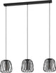 Eglo floresta hanglamp - e27 - 89 cm - smoke glas - zwart