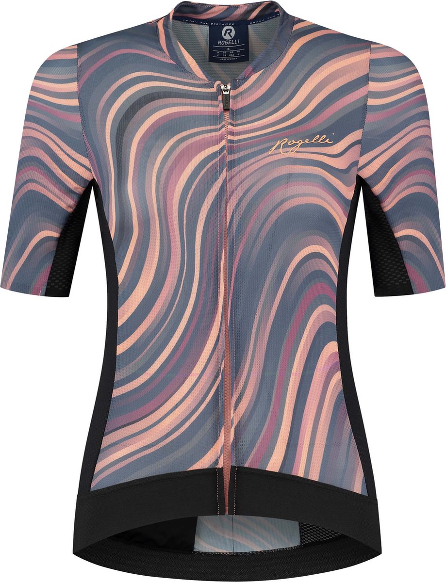Rogelli lynn fietsshirt - korte mouwen - dames - koraal, grijs - maat s