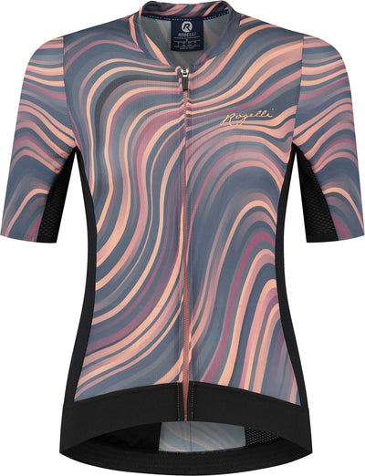 Rogelli lynn fietsshirt - korte mouwen - dames - koraal, grijs - maat s