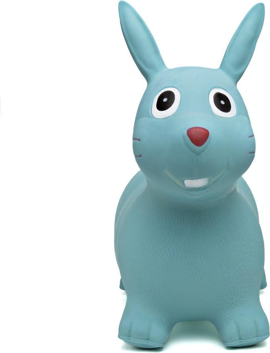 Hippy skippy - konijn aqua sky - skippydier - opblaasbaar springdier - geschikt voor binnen en buiten