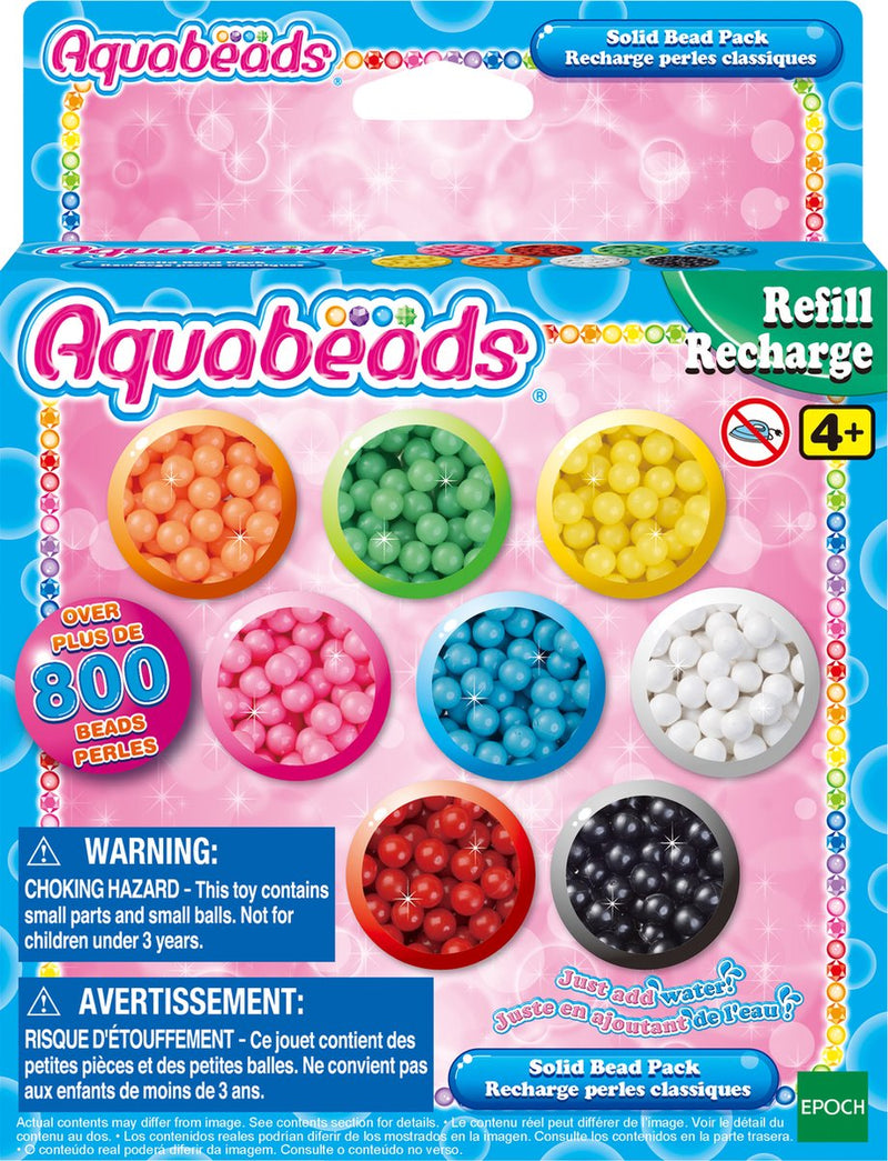 Aquabeads 31517 navulling parelpakket - 800 parels in 8 kleuren
