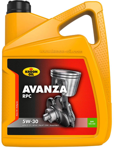 Kroon-oil avanza rpc - synthetische motorolie 5w-30 - 5 liter - transparant