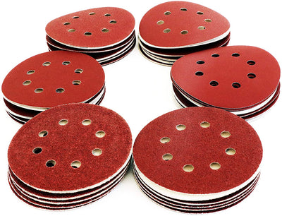 Enzo s r velcro schuurpapier set 125 mm 60 st: elk 10x p40, p60, p80, p120, p180, p240, 8 gaten - b07gc4xnjq