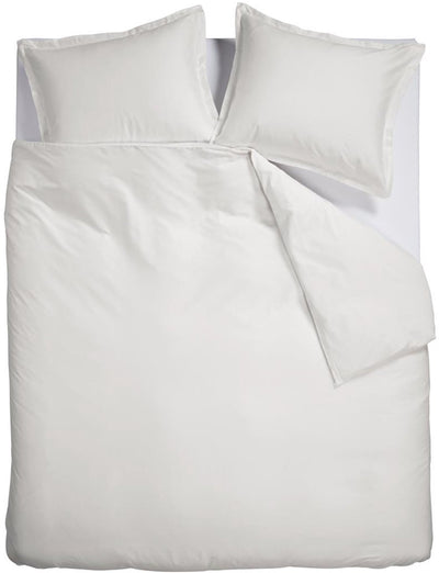 Ambiante satin uni dekbedovertrek - tweepersoons - 200x200 220 cm - wit