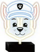Nickelodeon neon led chase - paw patrol - tafellamp - bureau lamp - chase lamp - lamp