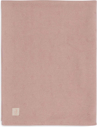 Jollein - deken wieg 75x100cm - wiegdeken, wiegdekentje, dekentje baby - cosy knit wild rose velvet
