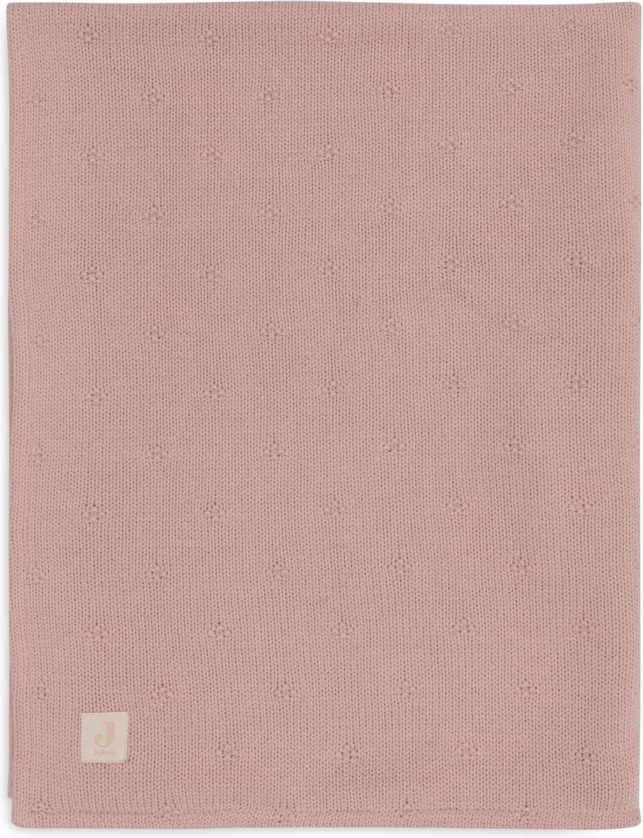 Jollein - deken ledikant 100x150cm - dekentje baby - cosy knit wild rose velvet