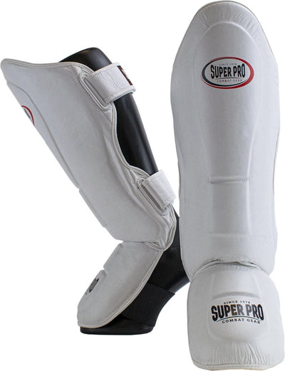 Super pro combat gear thai-pro shin guard wit zwart medium
