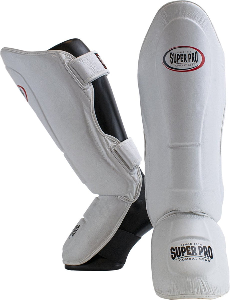 Super pro combat gear thai-pro shin guard wit zwart medium