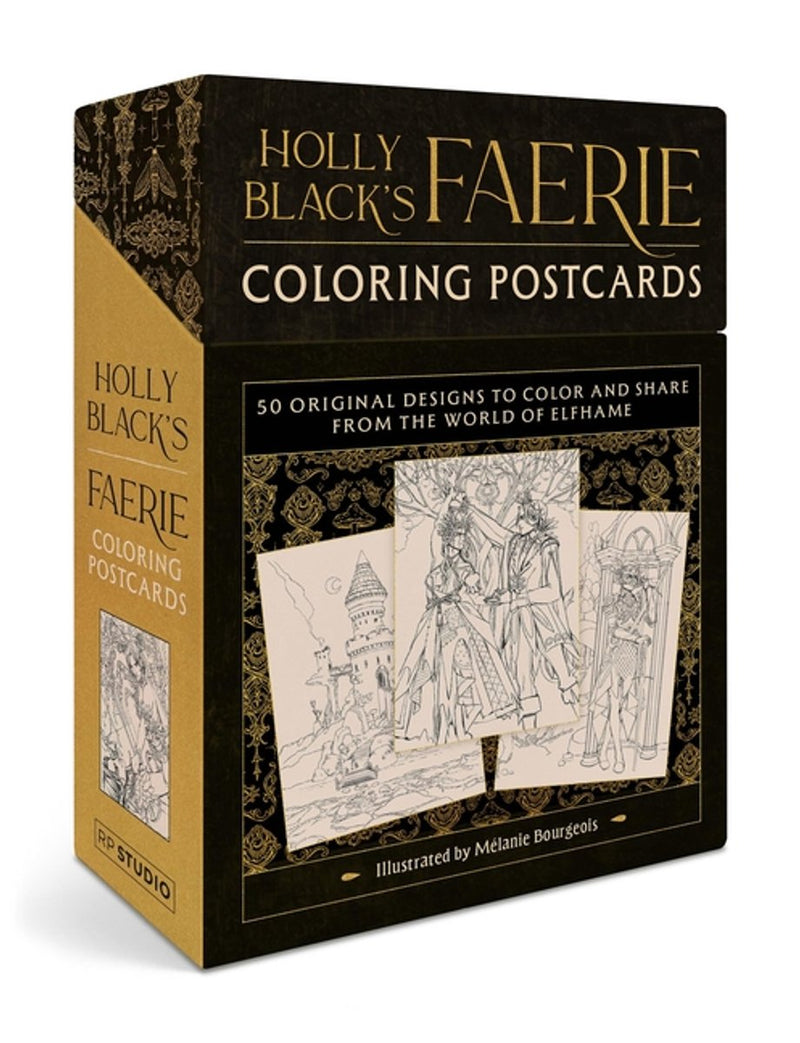 Holly black's faerie coloring postcards