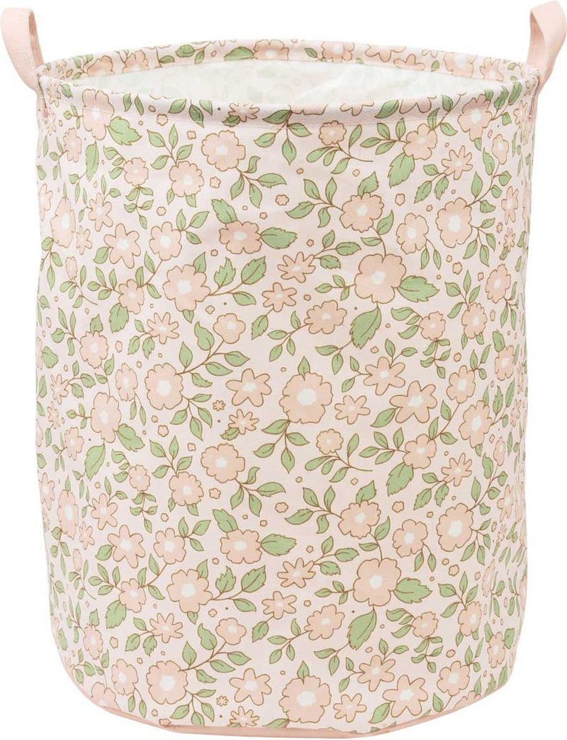 A little lovely company - opbergmand speelgoedmand kinderkamer - bloesems roze