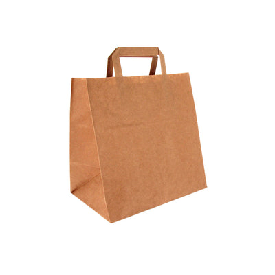 Papieren draagtas middel 26+17x27cm bruin (250 stuks)