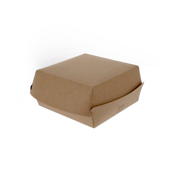 Hamburgerbak extra groot fsc kraft (50 stuks)