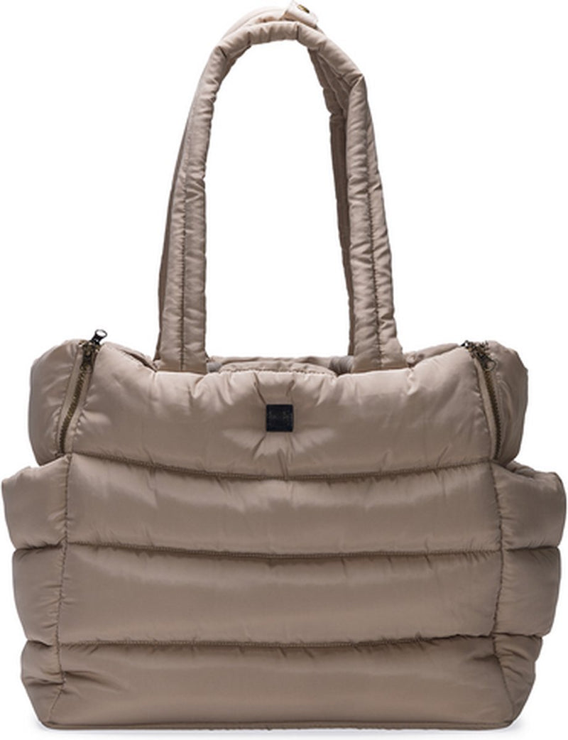 Designed by lotte draagtas hond tico - hondentas - voor kleine honden - beige - 42x20x35 cm