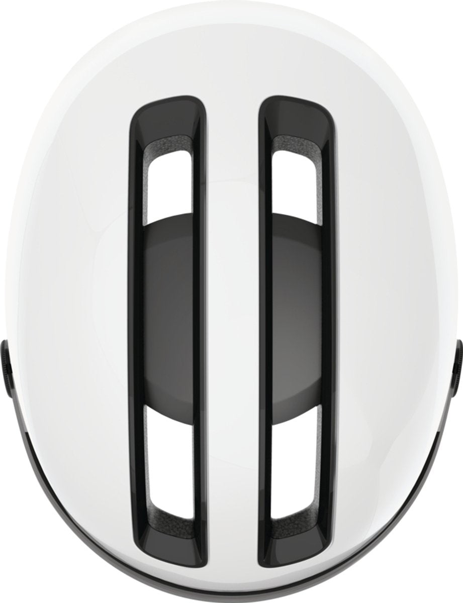Abus fietshelm hud-y ace shiny white m - 54-58 cm - wit - geschikt voor gebruik op elektrische fietsen - stadsfietsen - 430 g