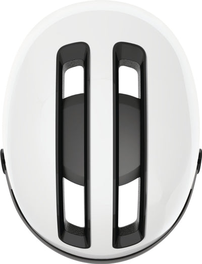 Abus fietshelm hud-y ace shiny white m - 54-58 cm - wit - geschikt voor gebruik op elektrische fietsen - stadsfietsen - 430 g