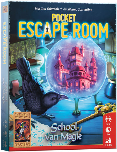 999games 999 games - pocket escape room : school van magie - breinbreker - los puzzels op en ontsnap - gezelschapsspel - breinbreker - nederlandstalig - klein cadeautje