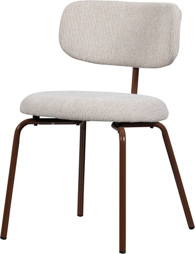 Woood travis eetkamerstoel - polyester - off white - 75x48x53
