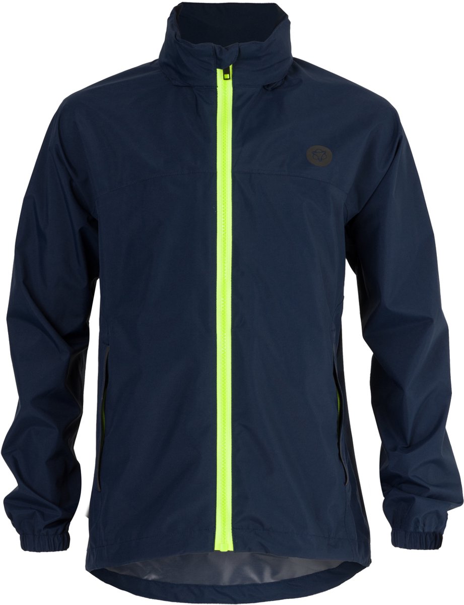 Agu go kids regenjas essential - blauw - 128 - meisjes jongens - waterdicht ademend
