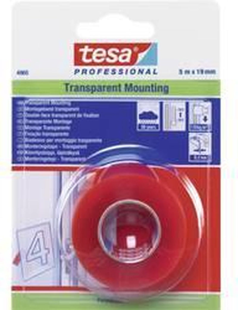 Tesa 04965-00015-05 dubbelzijdige montagetape professional transparant (l x b) 5 m x 19 mm 1 stuk(s)