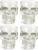 Kikkerland shotglas - set van 4 - 45ml - vaatwasmachinebestendig - in een schedel design
