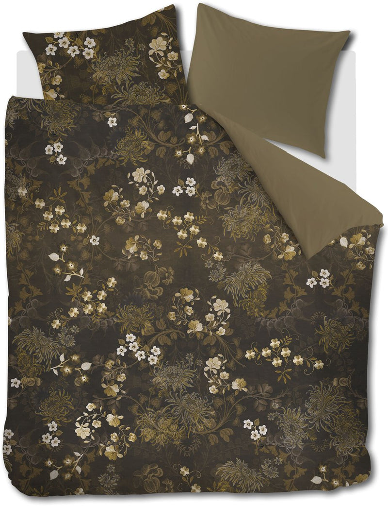 Beddinghouse darcy dekbedovertrek - lits-jumeaux - 240 x 200 220 cm - olive green