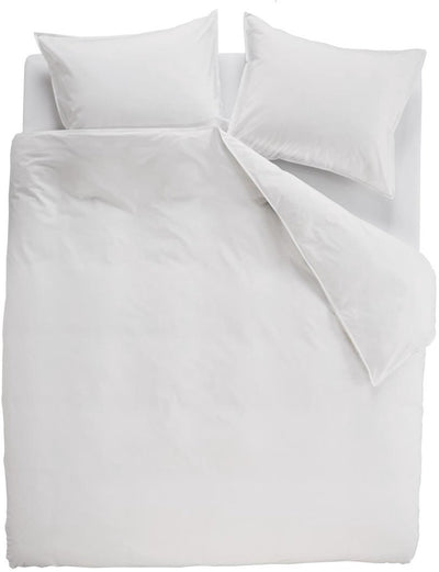 Ambiante cotton uni dekbedovertrek - effen - lits-jumeaux xl - 260x200 220 cm - wit