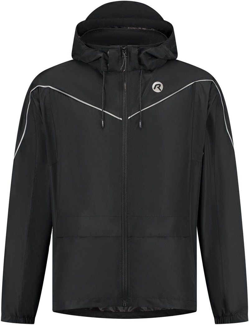 Rogelli commuter essential regenpak unisex - waterdicht - zwart - 3xl