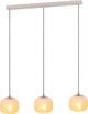 Eglo cominio hanglamp - e27 - 88,5 cm - zandkleurig|taupe - glas