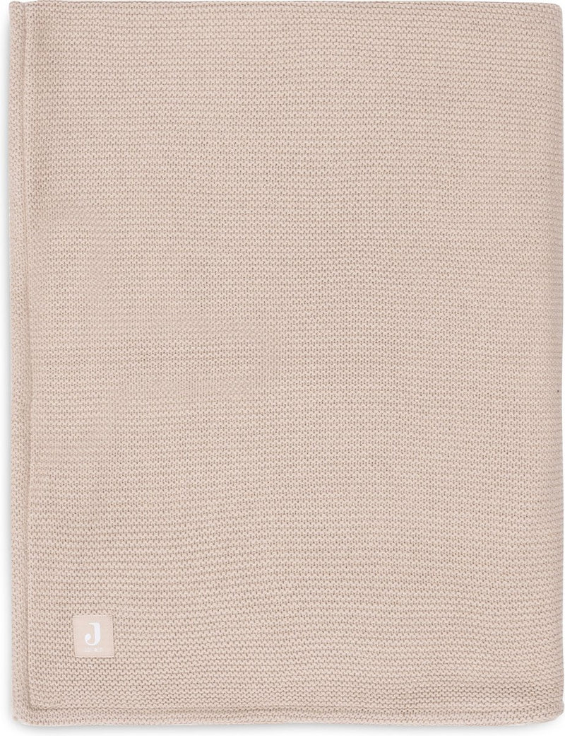 Jollein - deken ledikant 100x150cm basic knit - dekentje baby - wild rose fleece