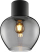 Brilliant ligari - plafondlamp - ø 23 cm - e27 max 1x20w - zwart smoke