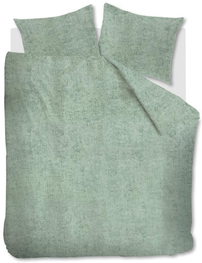 Beddinghouse frost dekbedovertrek - effen - tweepersoons - 200x200 220 cm - grijsgroen