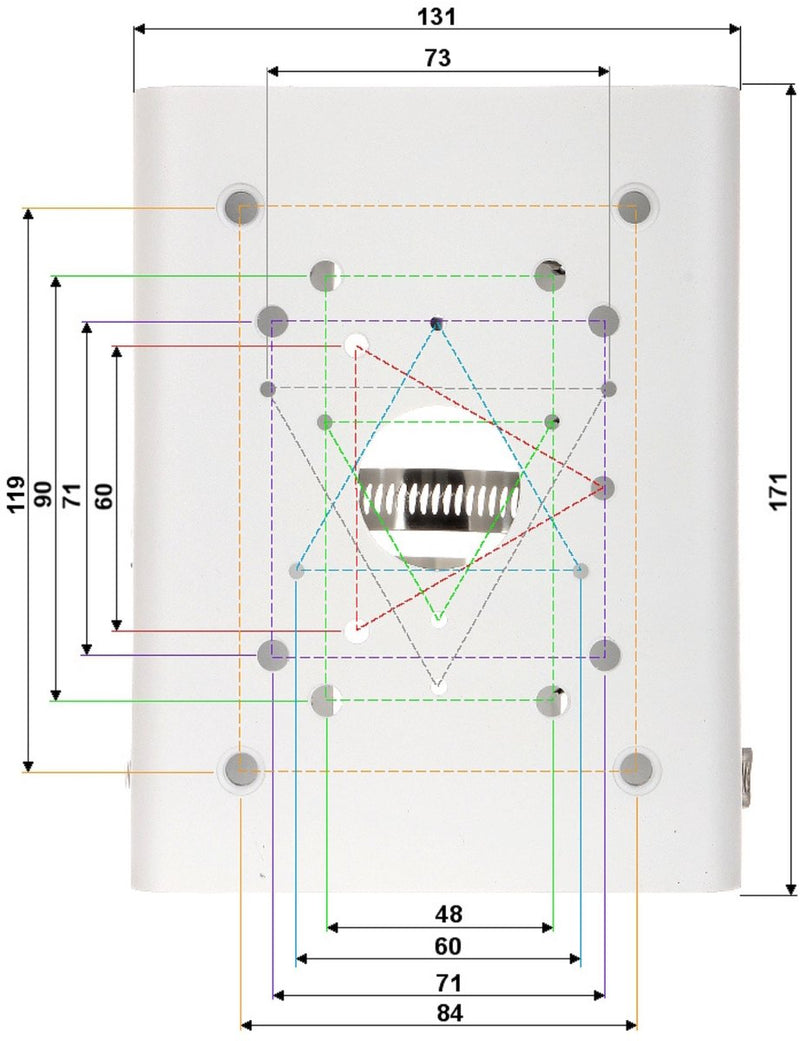Dahua - pfa150-v2 serie - cameramontagebeugel - voor pijp - metalen wit