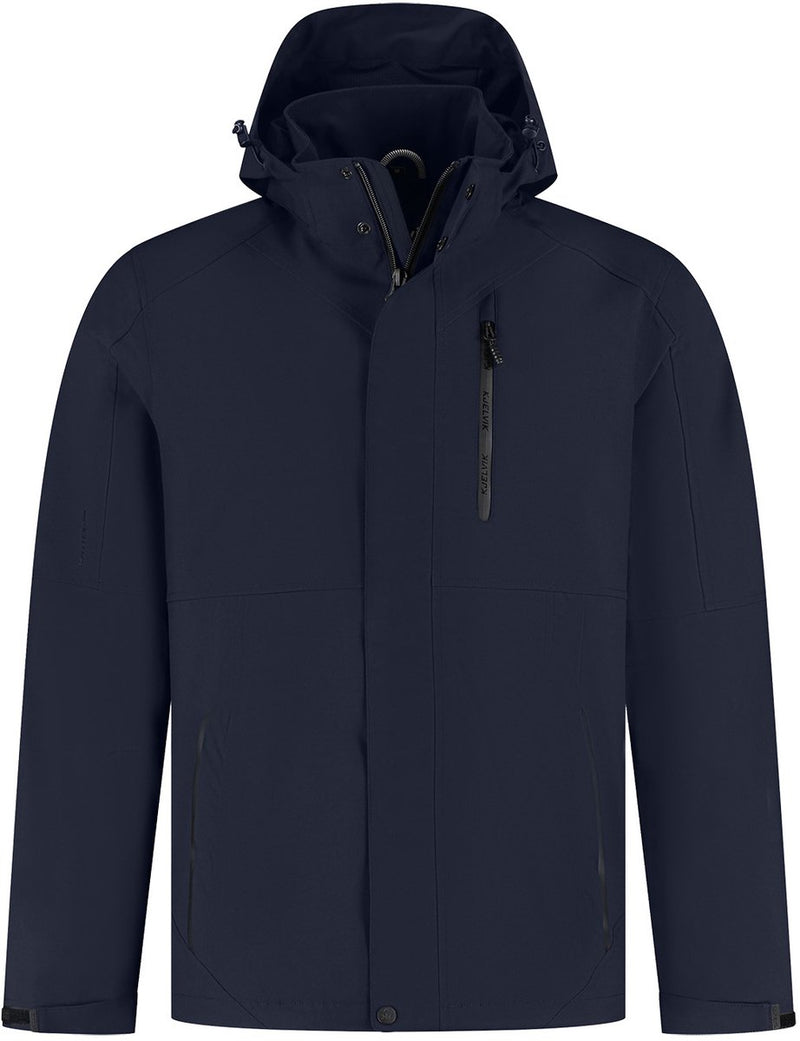 Kjelvik outdoorjas alek donkerblauw