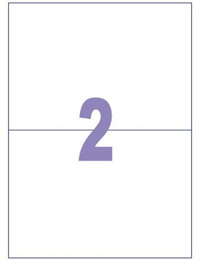 Kangaro etiketten - universeel - zelfklevend - inkljet laser kopieer - 210x148mm - 100 vel - 2 stickers per vel