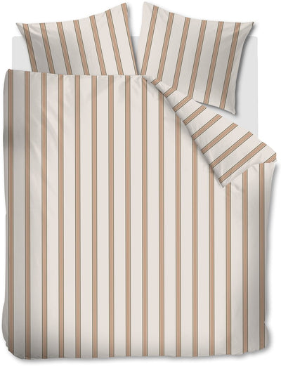 Vtwonen fun stripe dekbedovertrek - lits-jumeaux xl - 260 x 220 cm - naturel
