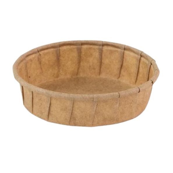 Bakje papier rond laag bruin 30ml (200 stuks)