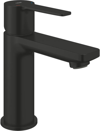 Grohe lineare new xs-size wastafelmengkraan – push-open waste – ecojoy – fastfixation plus – matte black