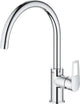 Grohe bauloop keukenkraan - hoge uitloop - 360° draaibereik - chroom