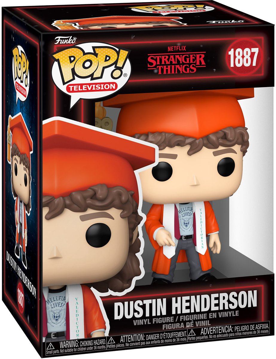 Funko stranger things pop! tv vinyl figures dustin henderson 9 cm