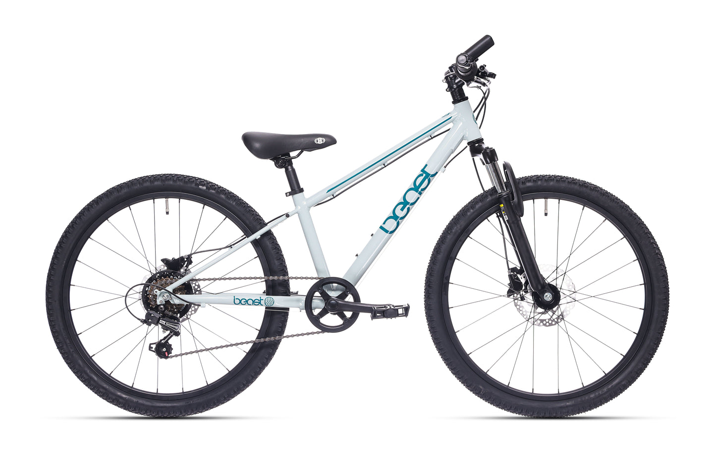 Bikefun kinderfiets beast 24 inch met shimano 6 versnellingen en disc-brakes - seagrass